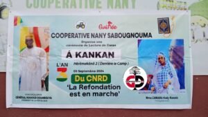 Kankan: La coopérative Nany Sabougnouma fait don de vivre aux femmes, sous le parrainage de Hadja Mandjoula Sylla.