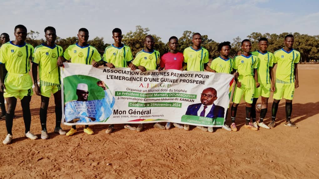 Kankan : Début du tournoi doté du trophée Général Mamadi Doumbouya, organisé par l'association des jeunes patriotes pour l'émergence d'une Guinée prospère. 1 Kankan : Début du tournoi doté du trophée Général Mamadi Doumbouya, organisé par l'association des jeunes patriotes pour l'émergence d'une Guinée prospère.