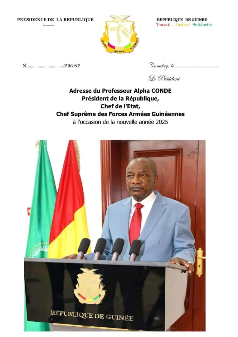 Politique : Le professeur Alpha Condé tacle les autorités de la transition dans son message de nouvel an.