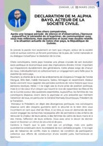 Alpha Bayo brise le silence : "La Guinée traverse une phase cruciale"
