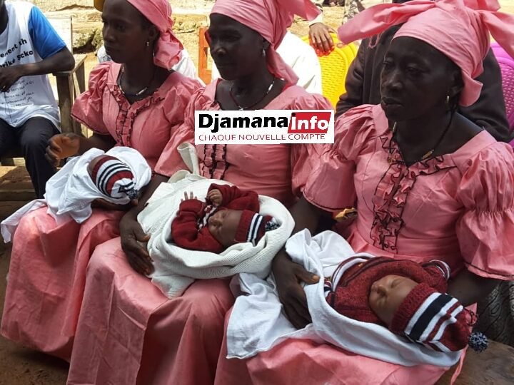 Faranah : un couple donne les noms du président Mamadi Doumbouya et de sa famille à des triplés nés à Kouratou