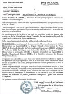 Siguiri : le parquet mobilise les forces de sécurité contre la criminalité à l’approche de la Tabaski 2 Siguiri : le parquet mobilise les forces de sécurité contre la criminalité à l’approche de la Tabaski