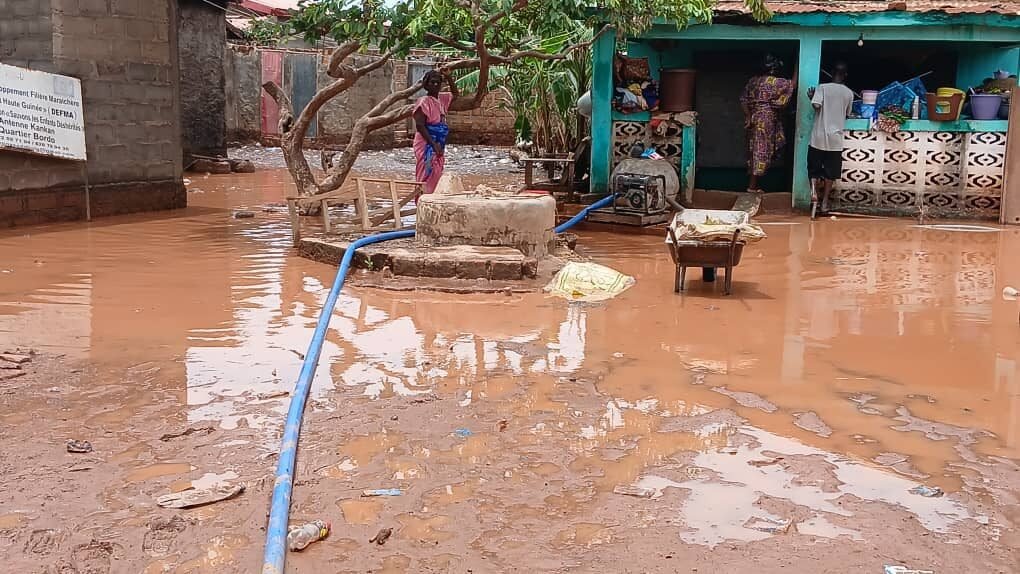 Kankan : des familles sinistrées à Bordo après une forte pluie