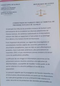 Kankan : Le parquet met en garde contre la diffusion de fausses informations 5 Kankan : Le parquet met en garde contre la diffusion de fausses informations