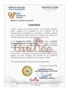 Usage de l’image du Président : L’OGP interdit toute utilisation sans autorisation