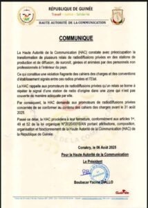 La hac menace de fermer les relais de radios privées non conformes avant le 31 août 1 La hac menace de fermer les relais de radios privées non conformes avant le 31 août