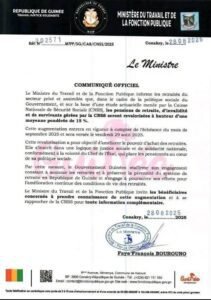 Guinée : Les pensions de retraite revalorisées de 15 % à partir de septembre 2025