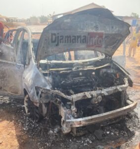 Siguiri : un homme, présumé profiteur de la crise du carburant, perd son véhicule dans un incendie à Doko 