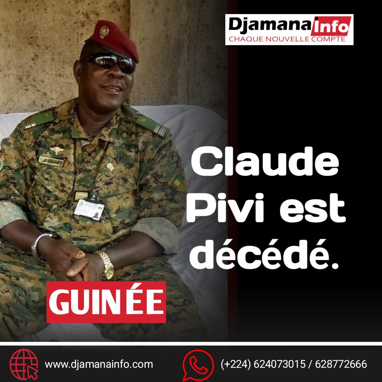 Guinée : le Parquet général annonce le décès de Claude Pivi en détention