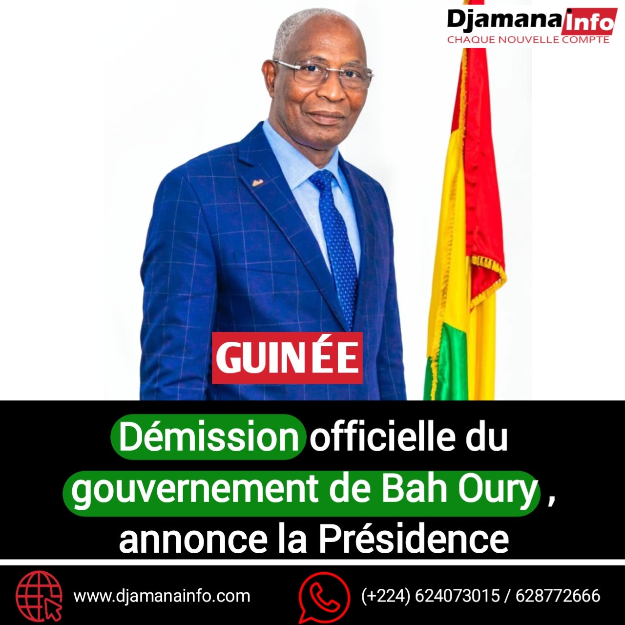 🔴 Guinée : le Président Mamadi Doumbouya accepte la démission du gouvernement Bah Oury 1 🔴 Guinée : le Président Mamadi Doumbouya accepte la démission du gouvernement Bah Oury