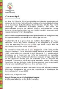 🔴 urgent - le togo confirme avoir extradé l'ex-président de transition paul henri damiba vers le burkina faso 1 🔴 urgent - le togo confirme avoir extradé l'ex-président de transition paul henri damiba vers le burkina faso