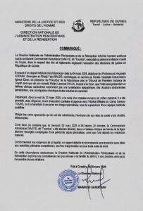 Urgent : toumba diakité est décédé en détention, selon un communiqué officiel 1 Urgent : toumba diakité est décédé en détention, selon un communiqué officiel