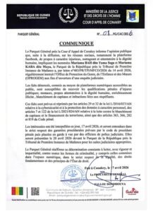 Justice en guinée : yama sega et maya interpellées et placées en garde à vue pour "injures publiques et blanchiment " ​